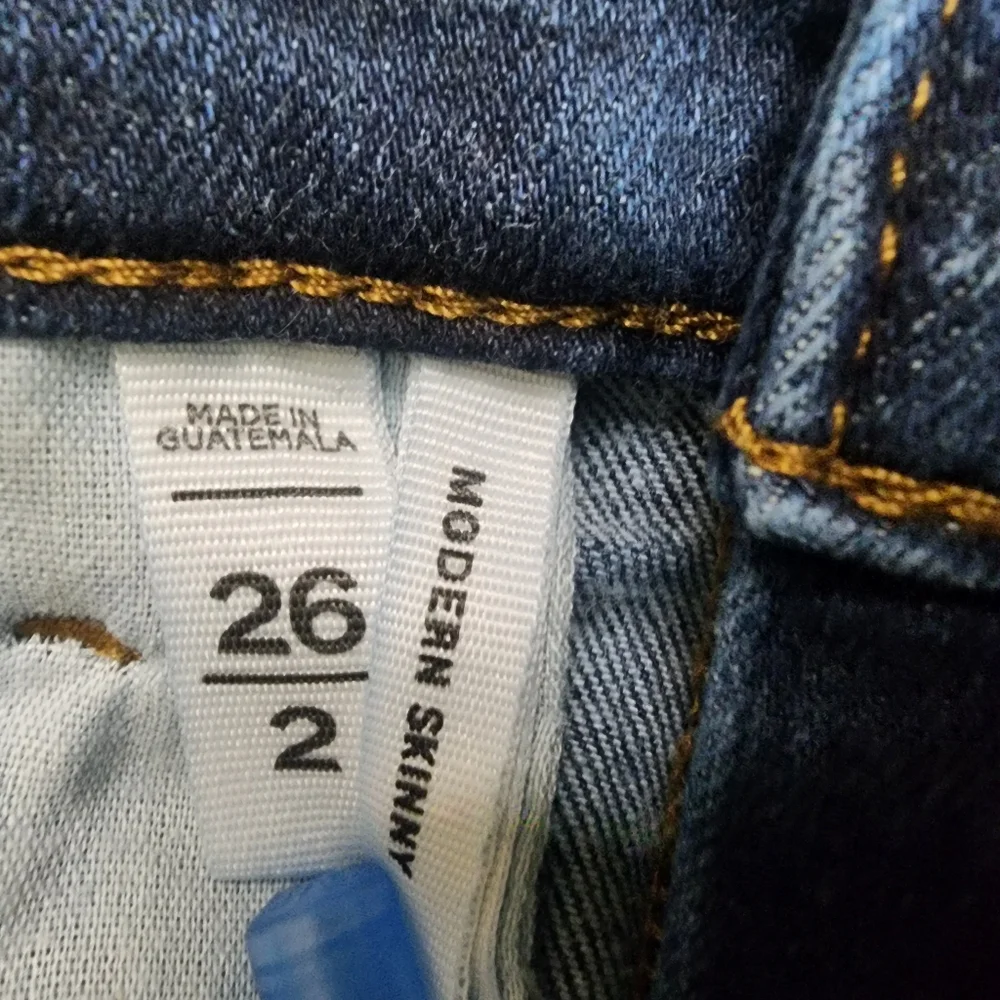 Loft Modern Skinny Ankle Raw Hem Jeans Sz 26/2 - Picture 5 of 5